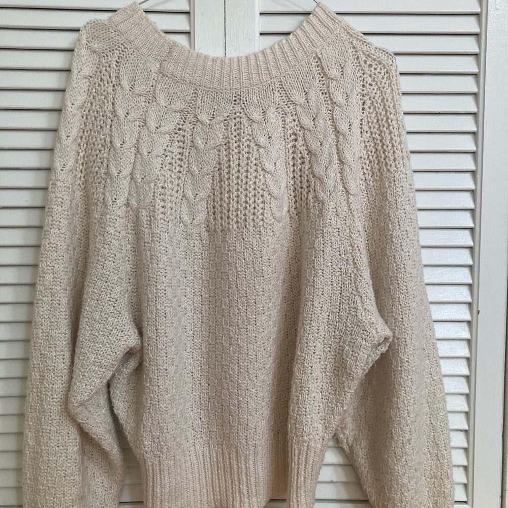 White crochet sweater from American eagle